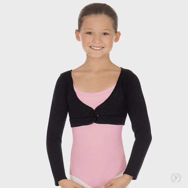 SWEATER TWIST FRONT CROP (E-72519C), Color: BLACK