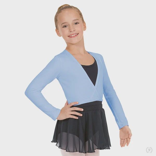 WRAP SWEATER CH (E-10523C), Color: LIGHT_BLUE, Size: XS