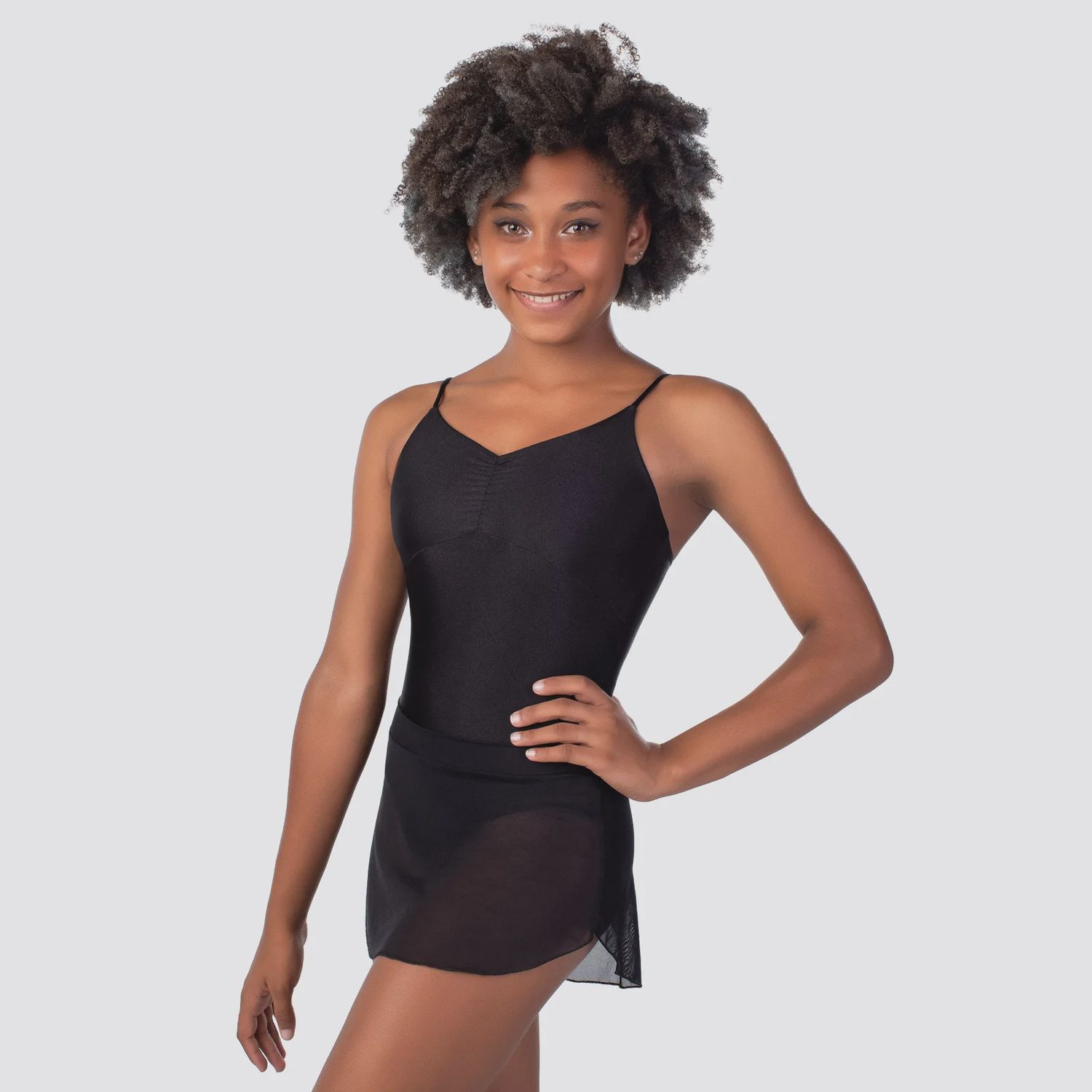SKIRT PULL ON MESH CHILD (SD-1832), Color: BLACK, Size: 8_10