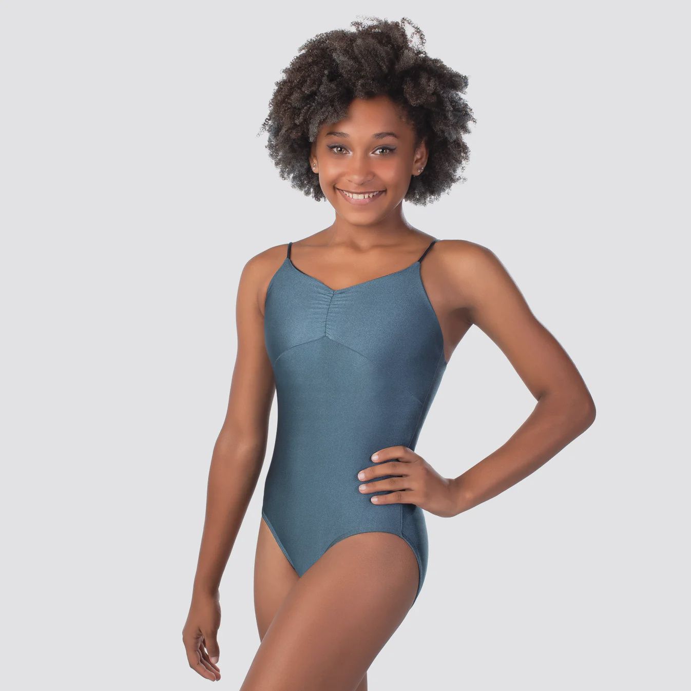 LEO CAMI W/PINCH FRONT CHILD (SD-1807), Color: BLUE, Size: 6X-7