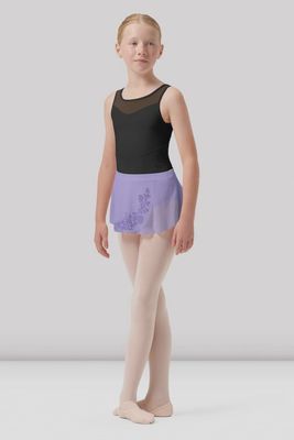 SKIRT PULL ON WITH EMBROIDERED FLOWER (B-CR0501)