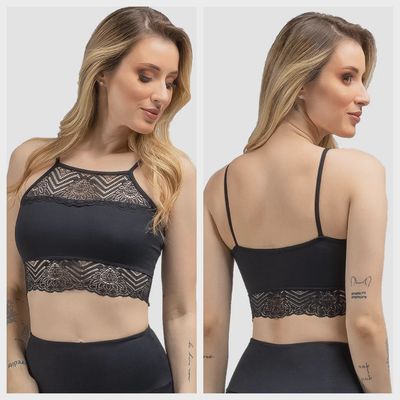 BRA TOP W WITH LACE TRIM