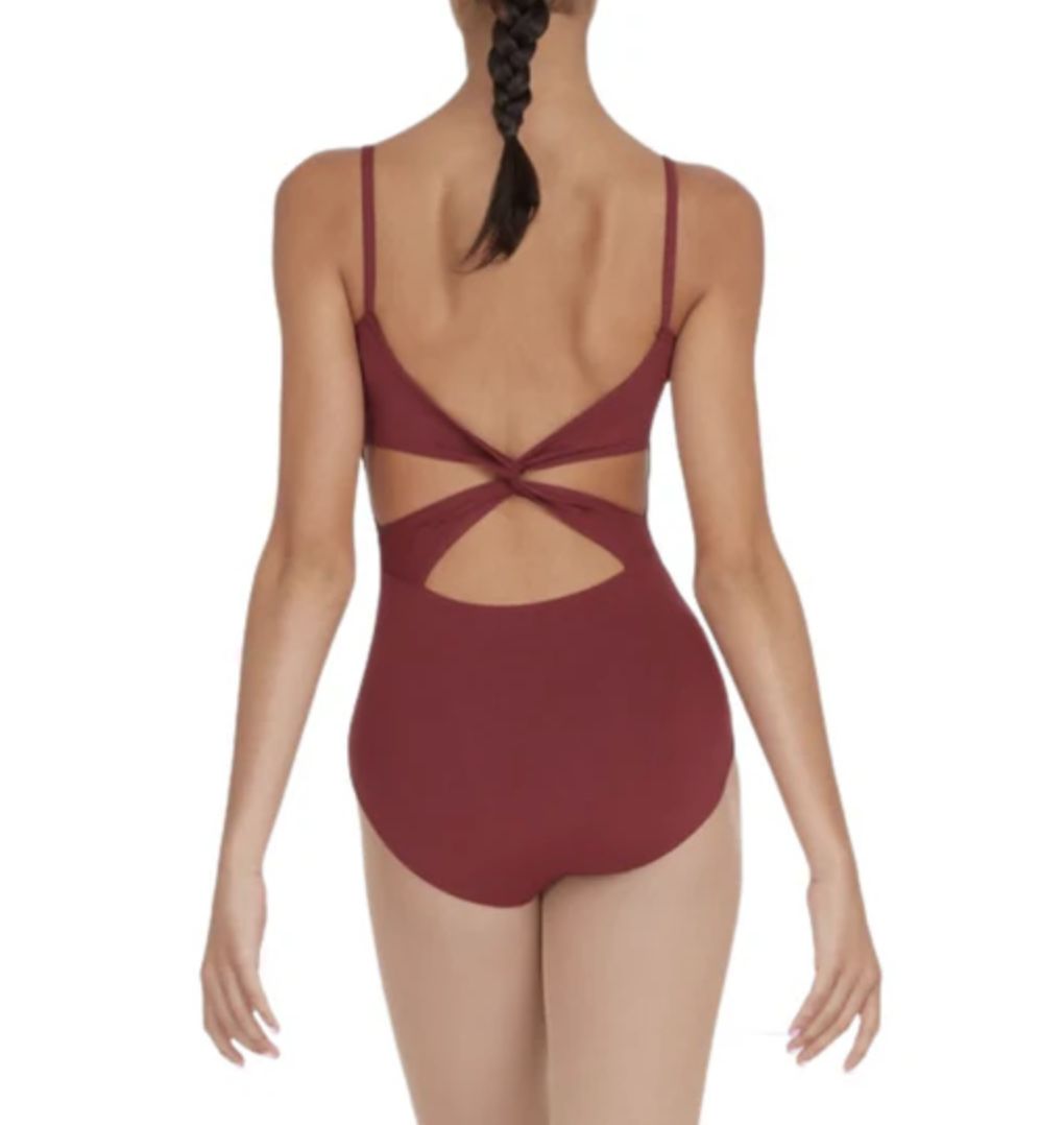 LEO CAMI WITH TWIST BACK (C-MC102F), Color: BURGUNDY, Size: L