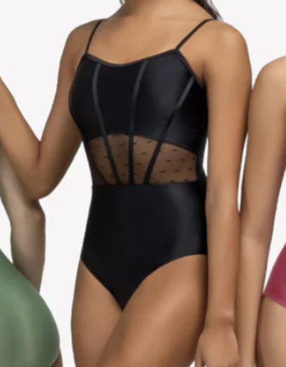 LEO CAMI WITH CORSET CENTER (SD-RDE2704), Color: BLACK, Size: L