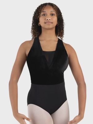 LEO TANK V-NECK X-BACK VELVET BUST (C-12232W)