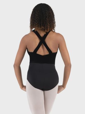 LEO TANK V-NECK X-BACK VELVET BUST (C-12232W)