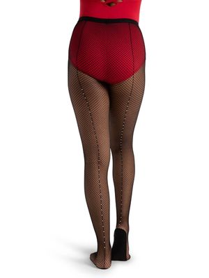 RHINESTONE SEAMED FISHNET PRO (C-3005W)