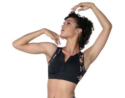 ZIP-FRONT BRA TOP &quot;MILAN&quot; (D-22309A)
