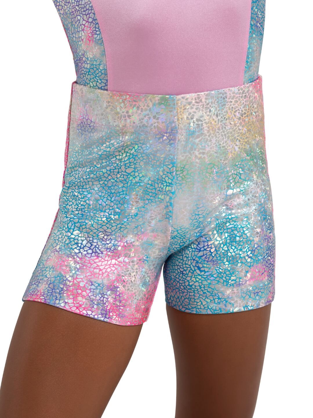 UNICORN GYMNASTICS SHORT (C-12307C), Color: PINK UNICORN SPARKLE, Size: S