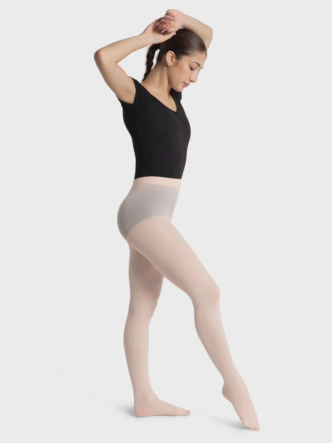 ULTRA SOFT FOOTED TIGHT (C-1915), Color: BALLET PINK, Size: S/M