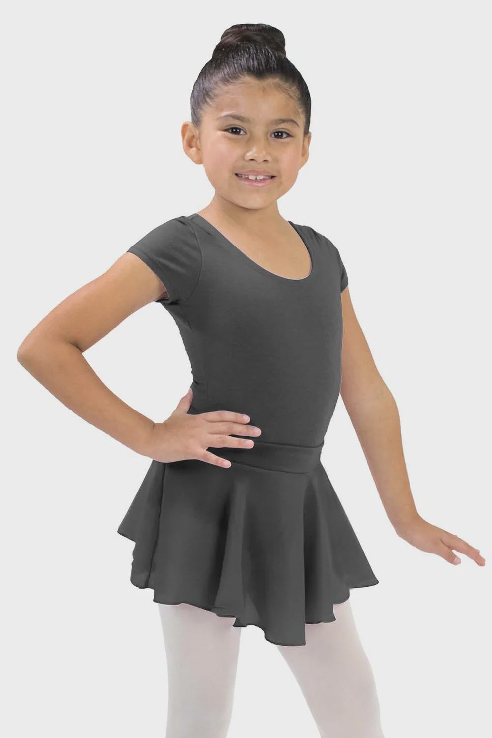 CHILD PULL-ON GEORGETTE SKIRT (BM-2155G), Color: BLACK, Size: 2/3