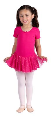 SHORT SLEEVE DRESS WITH SPARKLES "MADELINE" (D-293)