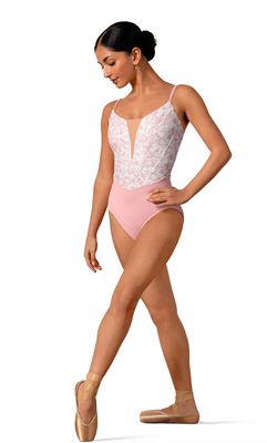 "VALINA" CORSET FLORAL CAMI LEOTARD (B-LB5276)