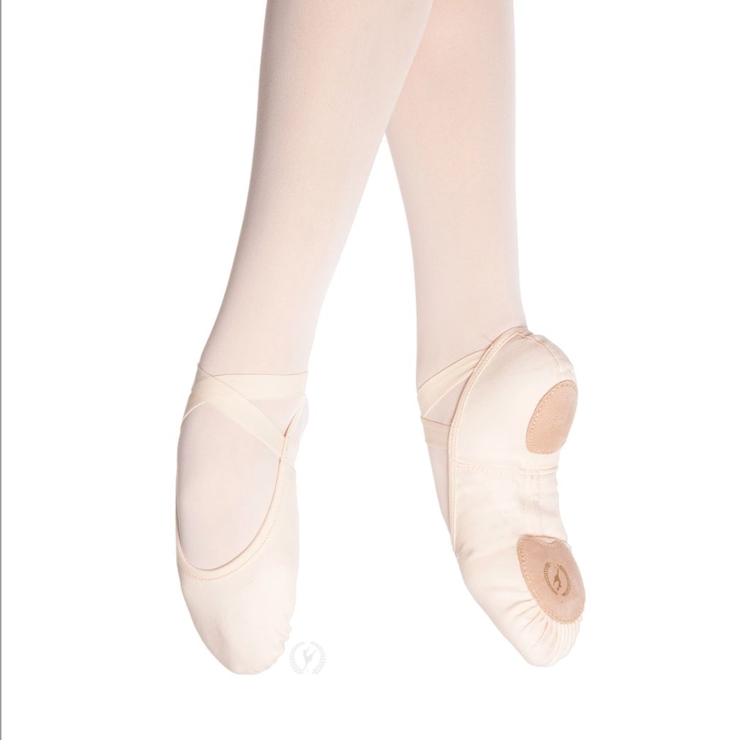 SPLIT SOLE CANVAS BALLET SHOE "ASSEMBLÉ" CHILD (E-A1004C), Color: LIGHT PINK, Size: 9, Width Run: M