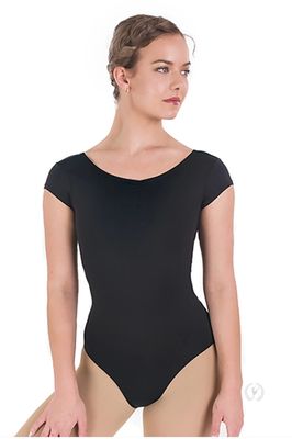 CAP SLEEVE PINCH FRONT LEOTARD WOMENS (E-44525)