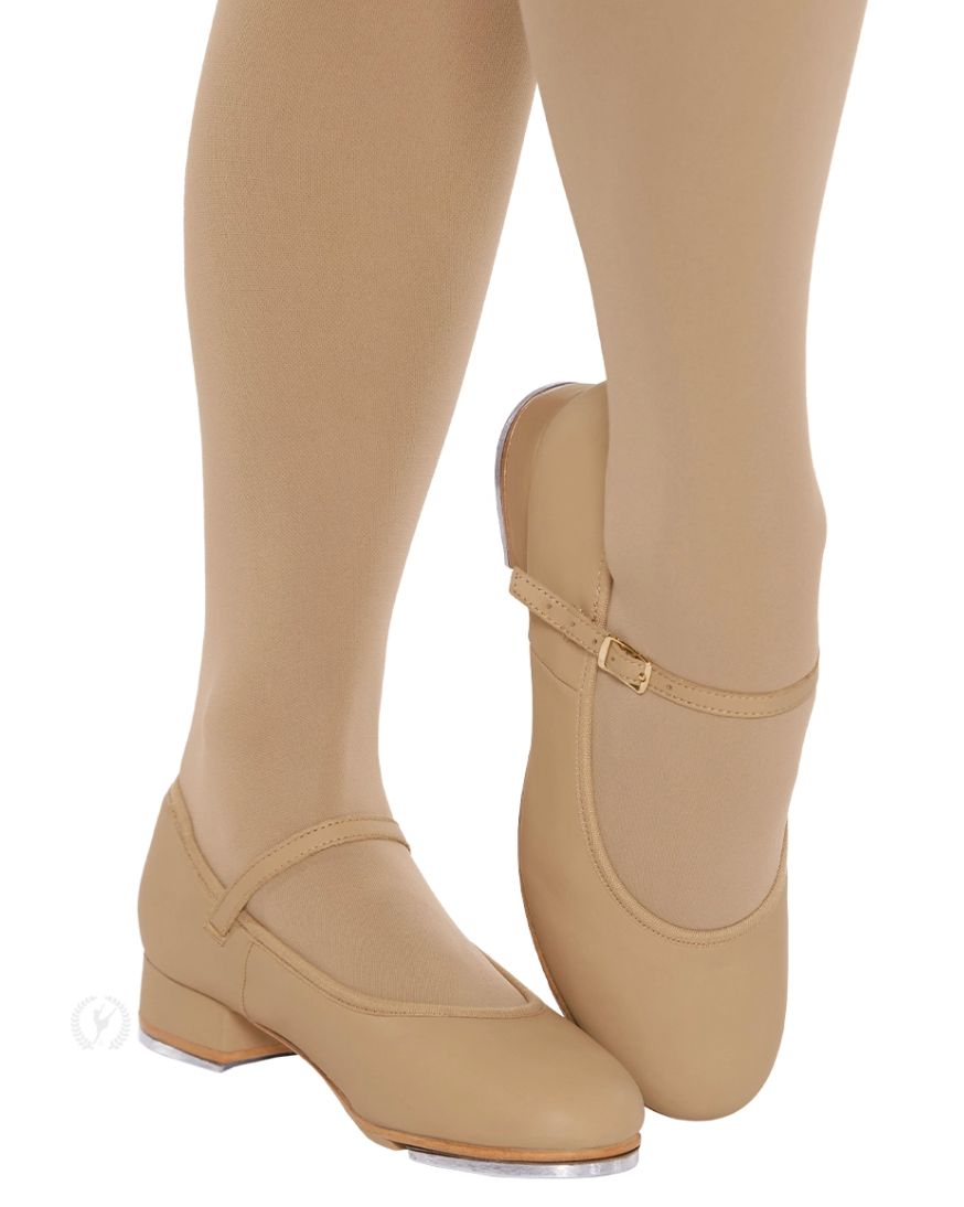 FLAP BUCKLE TAP SHOE (E-A5511C), Color: TAN, Size: 7