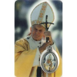 Paus Johannes Paulus II met Medaille en Gebed