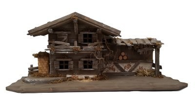 Kerststal LEHOF 80 x 30 x 35 cm voor 10 - 15 cm figuren