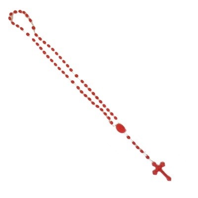 Rozenkrans Nylon Rood +/- 74 cm