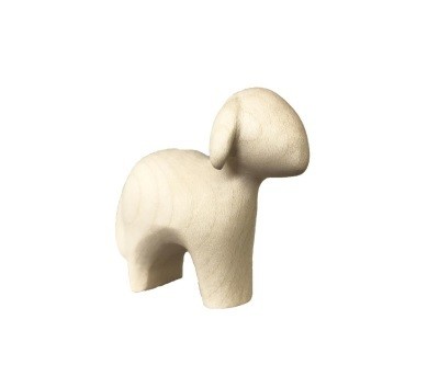 Schaap &quot;Stella-set 14 cm naturel hout&quot;