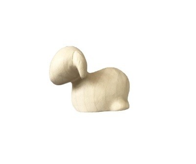 Schaap &quot;Stella-set 14 cm naturel hout&quot;