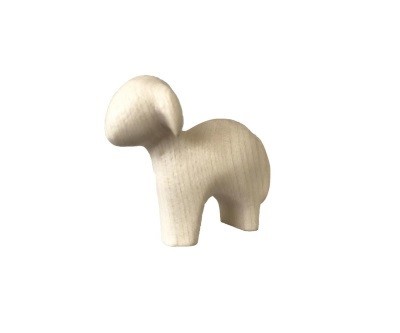 Schaap &quot;Stella-set 14 cm naturel hout&quot;