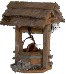 Waterput in hout 12.3 cm Waterput in hout 12.3 cm