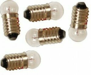 Lampje WIT - E10 fitting PAKJE VAN 5 STUKS