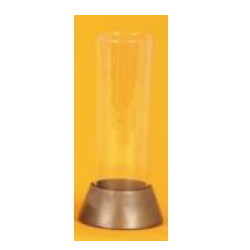 Glas voor kaars 28 cm - Noveenglas - Godslamp -