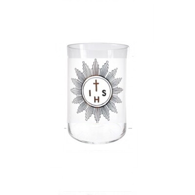 Glas voor kaars 11.5 cm - Godslamp -