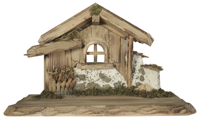 Kerststal 36 x 18 x 20 cm voor 12 cm figuren Kerststal 36 x 18 x 20 cm voor 12 cm figuren
