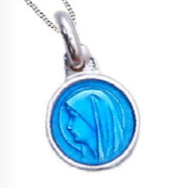 Medaille Lourdes 12 mm ZILVER
