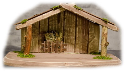 Kerststal 39x18x20 cm tot 12 cm figuren Kerststal 39x18x20 cm tot 12 cm figuren