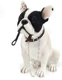 Franse Bulldog zwart/wit 18 cm