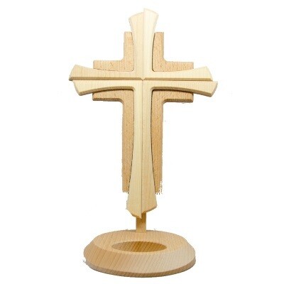 Kruis staand in hout 25 cm