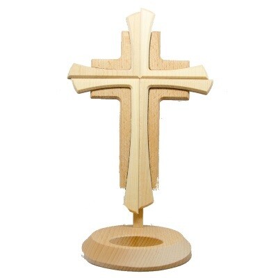 Kruis staand in hout 25 cm Kruis staand in hout 25 cm