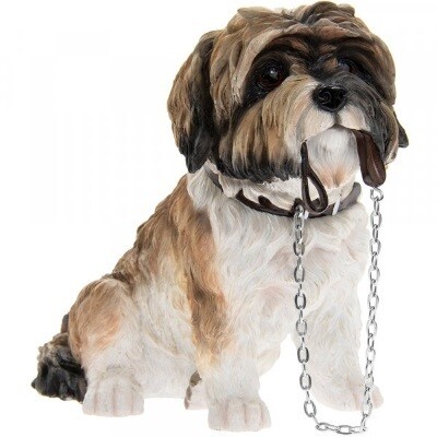 Shih Tzu  bruin 15 x 9 x 14 cm