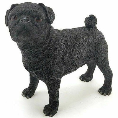 Pug zwart 12 cm