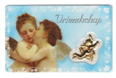 VRIENDSCHAP Kaartje met Medaille en Gebed