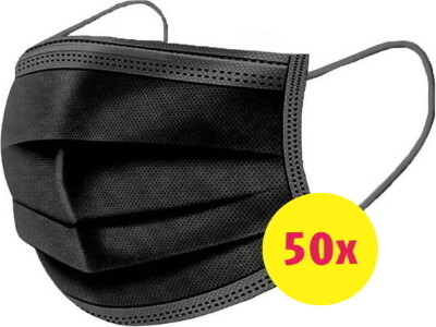 Mondkapjes 50 stuks - Mondmasker - ZWART