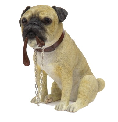 Pug beige hoogte 20 cm - Mops -