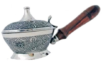 Wierookbrander met steel 9 cm