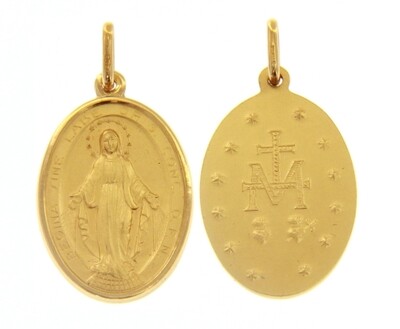 Medaille OLV wonderbare GOUD 18 kt 16 x 22 mm 4.9 gr Medaille OLV wonderbare GOUD 18 kt 16 x 22 mm 4.9 gr