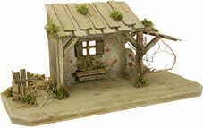 Kerststal EGER 50 x 20 x 23.5 cm voor figuren van 9-11 cm