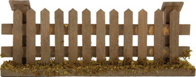 Hek in hout  12.5x2.5x5.5 cm