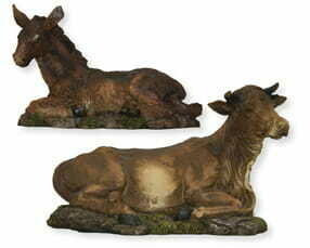 Set Os en ezel voor figuren van 25-30 cm hoog