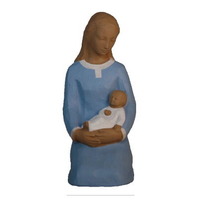 Madonna met kind 18 cm TERRACOTTA