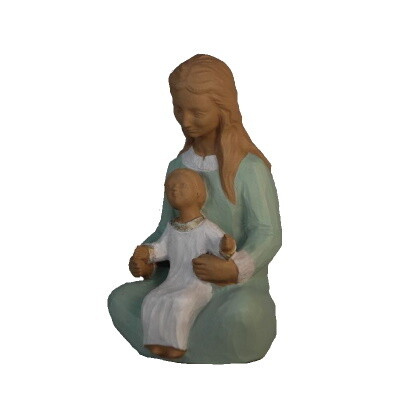 Madonna met kind 15 cm TERRACOTTA