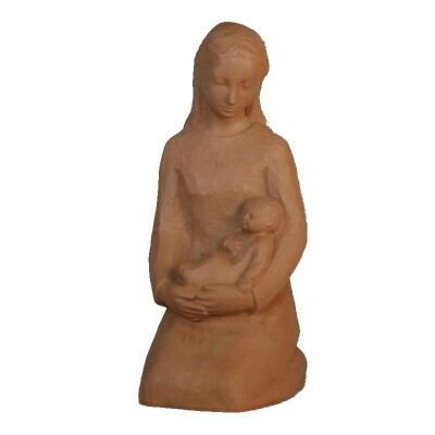 Madonna met kind 18 cm TERRACOTTA