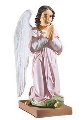 Engel 50 cm GEKLEURD-WIT-BRONS